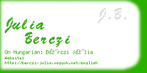 julia berczi business card